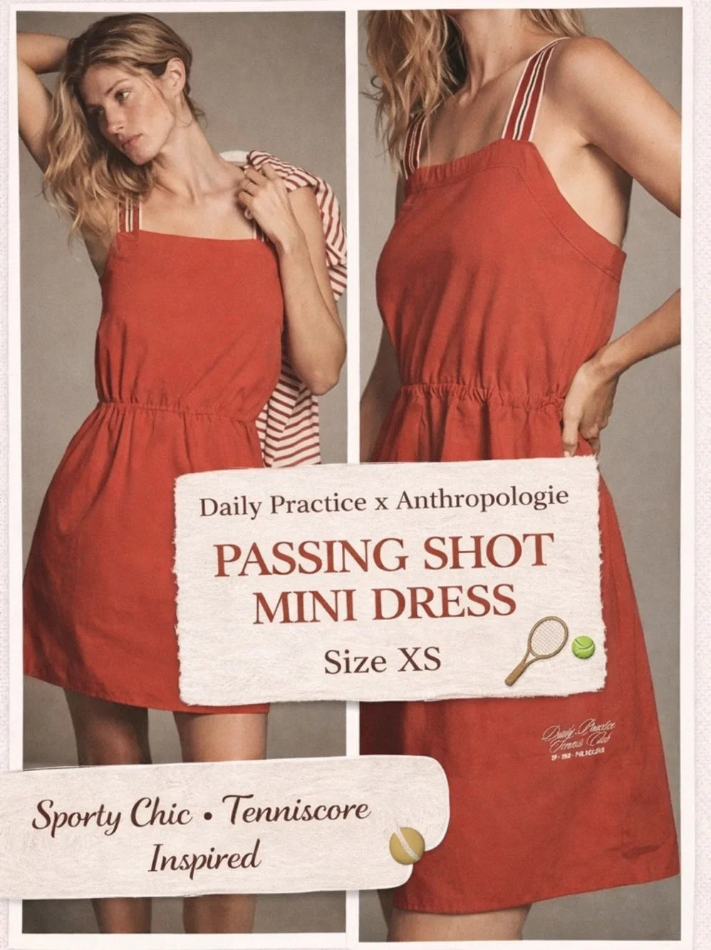 Daily Practice x Anthropologie Passing Shot Sleeveless Mini Dress Sz XS NWT - Picture 3 of 14